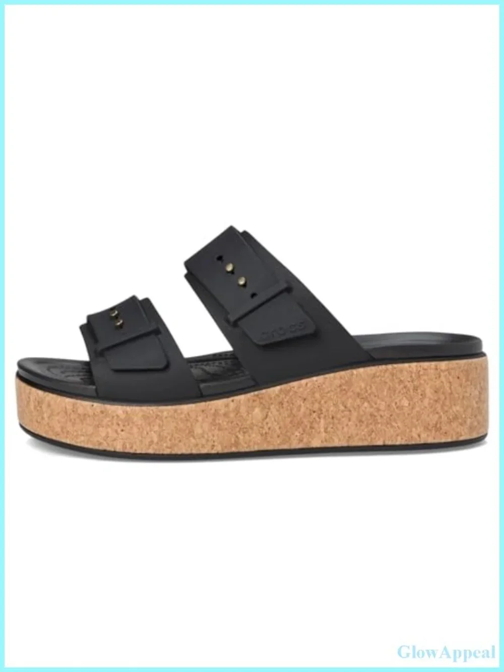 Crocs Brooklyn Cork Buckle Platform Sandals LiteRide Comfort Slip-On